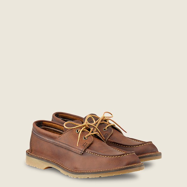 Red Wing Oxford Weekender Camp Moc -r Rough & Tough Leather - Brown - Mens BJZ562738